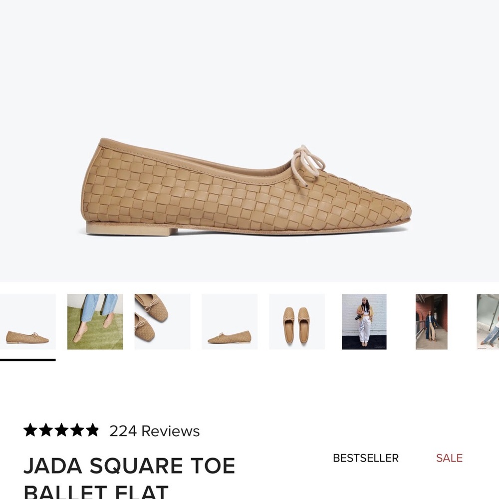 BNIB Freda Salvador Jada Woven Tan Ballet Flats
